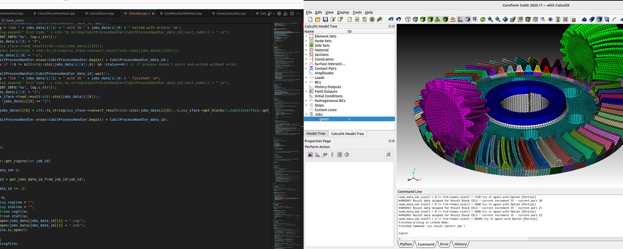 Graphical representation of mechanical engineering processes and program code